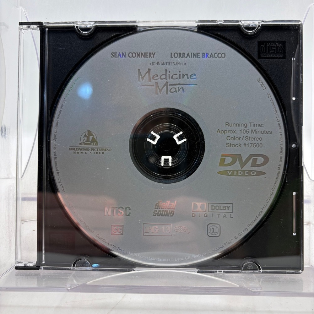 Medicine Man DVD 1992 Movie Sean Connery Lorraine Bracco John McTiernan 17500